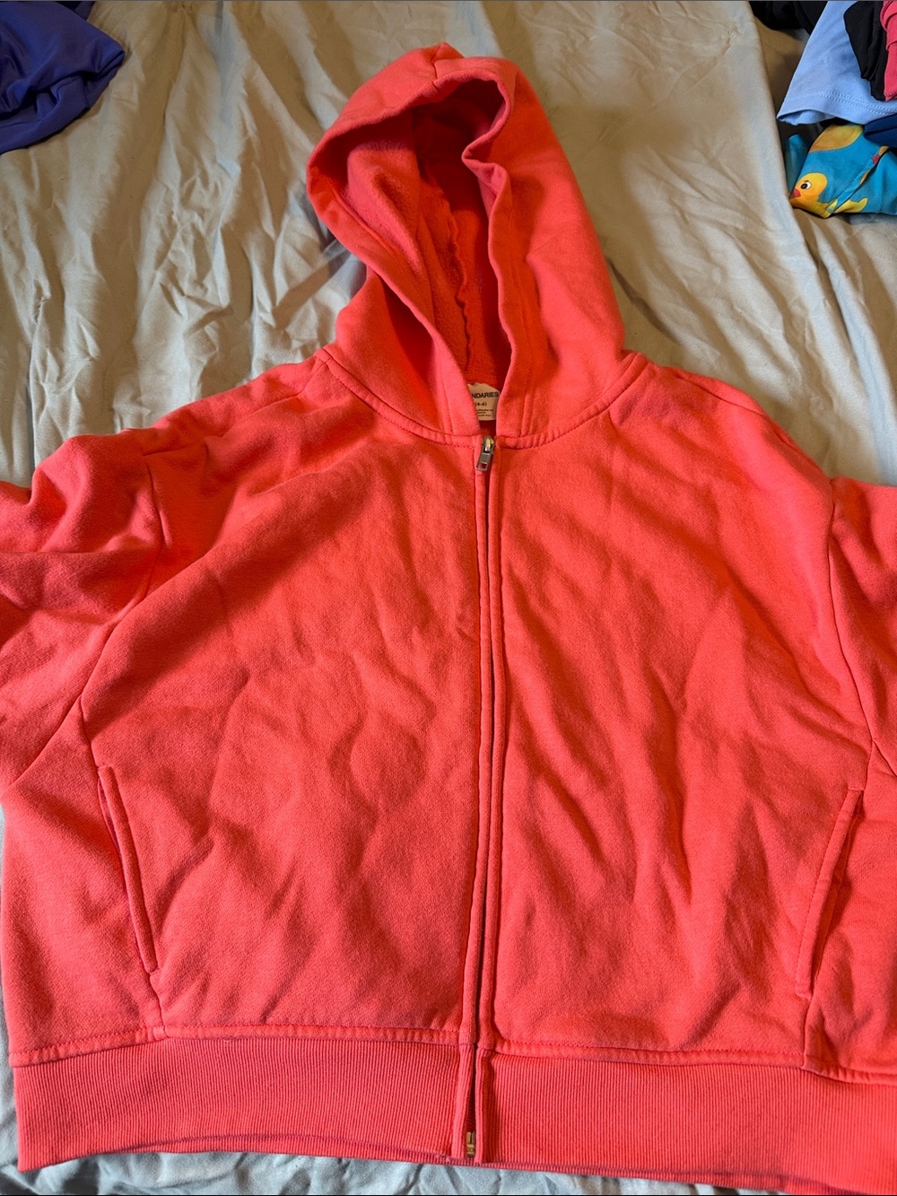 Women’s  Coral Pink Zip-Up Hoodie Jacket
